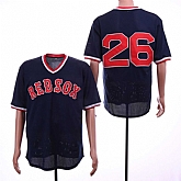 Red Sox 26 Wade Boggs Navy Mesh Throwback Jersey Dzhi,baseball caps,new era cap wholesale,wholesale hats
